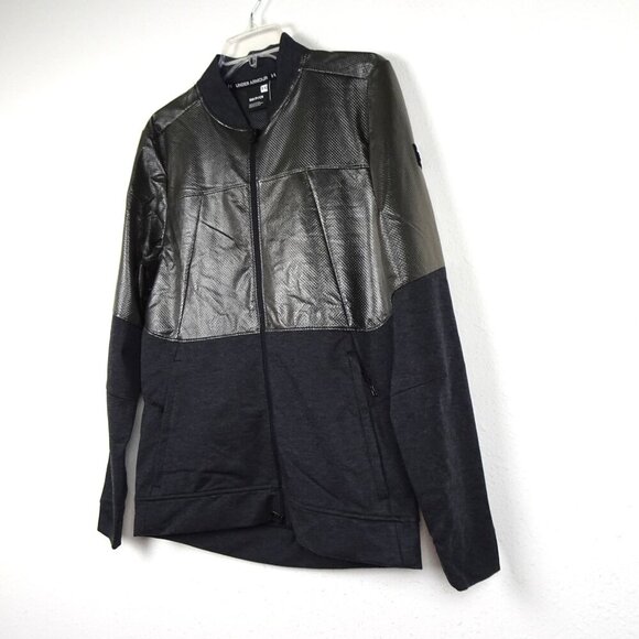 Under Armour Rain Jacket Men's Size S Gray Full Zip Unstoppable Swacket - Picture 2 of 9